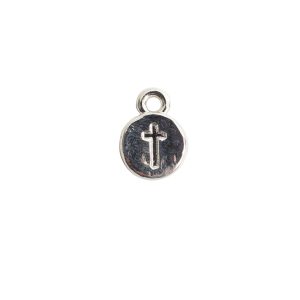 Charm Itsy Spiritual CrossSterling Silver Plate