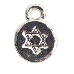 Charm Itsy Spiritual Star of David<br>Sterling Silver Plate
