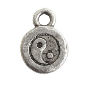 Charm Itsy Spiritual Yin Yang<br>Antique Silver