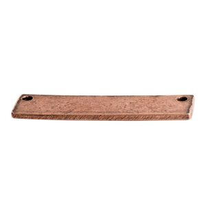 Flat Tag Small Rectangle Horizontal Double Hole<br>Antique Copper