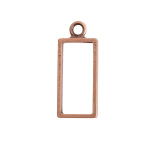 Open Frame Large Rectangle Single LoopAntique Copper