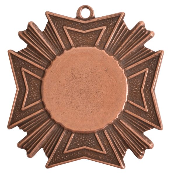 Brass Medallion Grande Starburst Single LoopAntique Copper