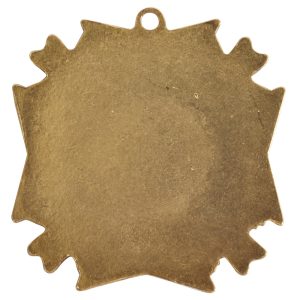 Brass Medallion Grande Starburst Single Loop<br>Antique Gold