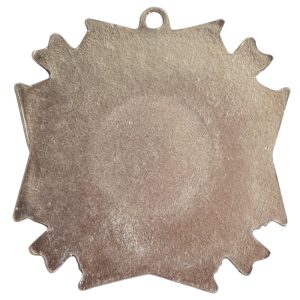 Brass Medallion Grande Starburst Single Loop<br>Antique Silver