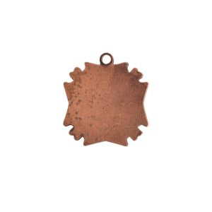 Brass Medallion Mini Starburst Single Loop<br>Antique Copper