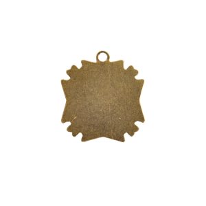 Brass Medallion Mini Starburst Single LoopAntique Gold