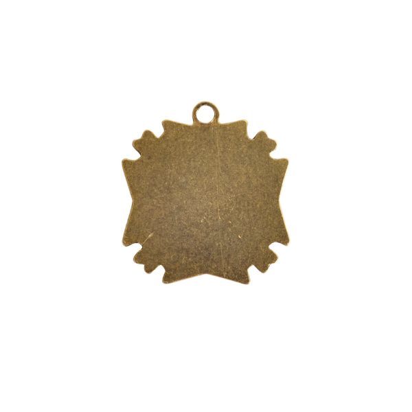 Brass Medallion Mini Starburst Single LoopAntique Gold
