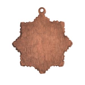 Brass Medallion Small Starburst Single Loop<br>Antique Copper