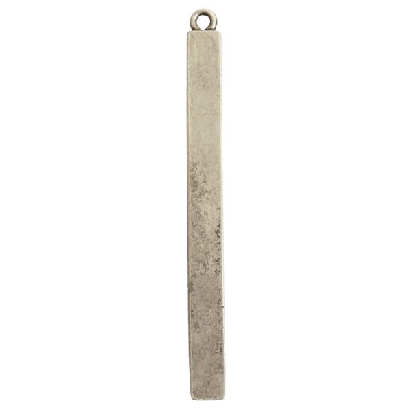Itsy Link Single Long RectangleAntique Silver