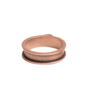 Open Bezel Channel Narrow Small Circle Single LoopAntique Copper