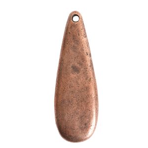 Primitive Tag Drop Single Hole<br>Antique Copper