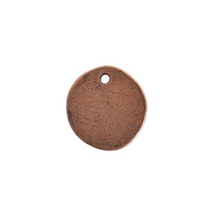 Primitive Tag Small Circle Single Hole<br>Antique Copper