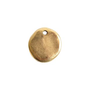 Primitive Tag Small Circle Single Hole<br>Antique Gold