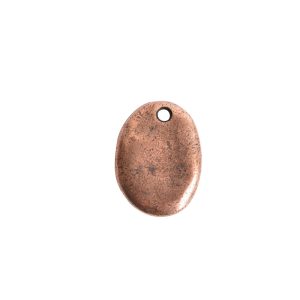Primitive Tag Small Oval Single Hole<br>Antique Copper