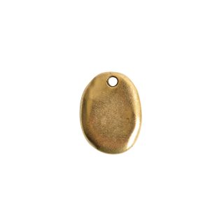 Primitive Tag Small Oval Single Hole<br>Antique Gold