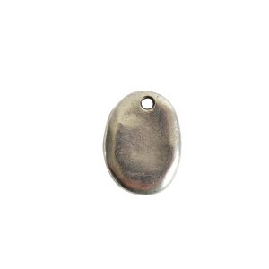 Primitive Tag Small Oval Single HoleAntique Silver