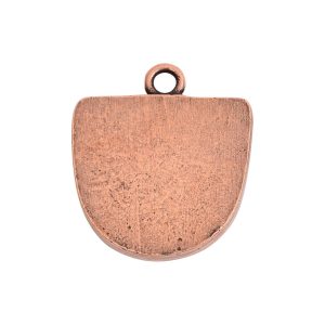Grande Pendant Half Oval Single LoopAntique Copper