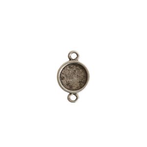 Itsy Link Double Loop CircleAntique Silver