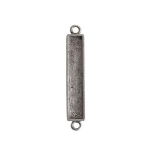 Itsy Link Double Loop RectangleAntique Silver