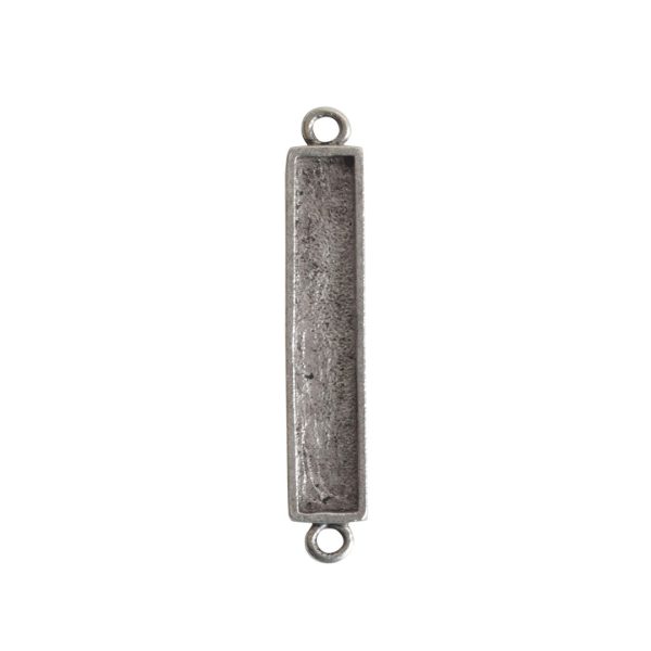Itsy Link Double Loop RectangleAntique Silver