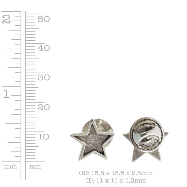 Lapel Pin Mini StarAntique Copper