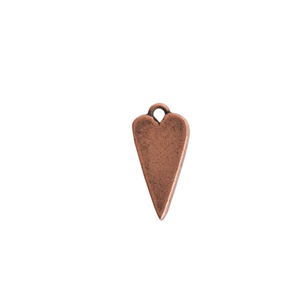 Mini Pendant Heart Single LoopAntique Copper