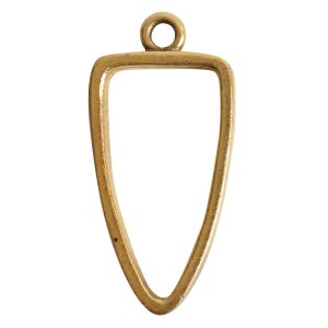 Open Pendant Arrowhead Single Loop<br>Antique Gold