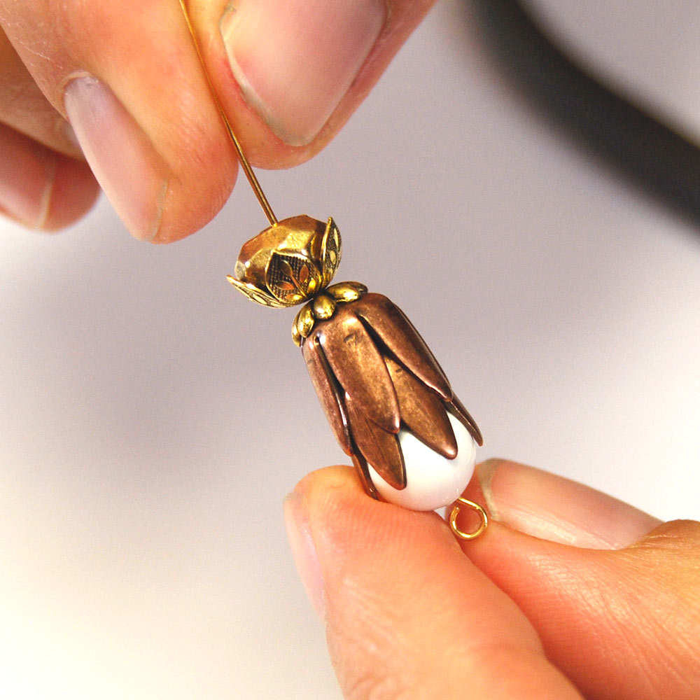 Stacked Beadcap Earrings Tutorial - Nunn Design
