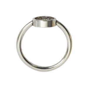 Ring Open Frame Itsy Circle Size 6<br>Antique Silver