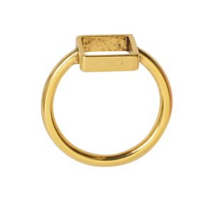 Ring Open Frame Itsy Square Size 8Antique Gold