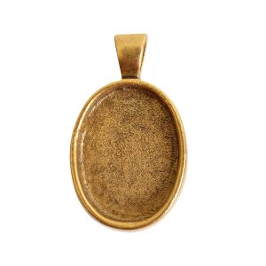 Large Pendant Bail Oval<br>Antique Gold
