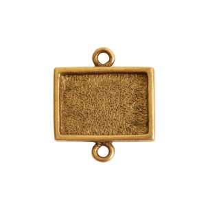 Mini Link Double Loop Rectangle Horizontal<br>Antique Gold