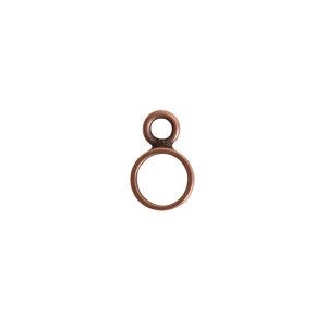 Open Frame Itsy Circle Single LoopAntique Copper