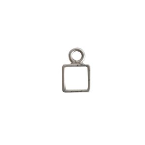Open Frame Itsy Square Single LoopAntique Silver