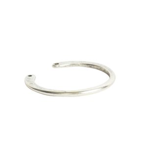 Wire Frame Open Circle Large Double Hole<br>Anitque Silver
