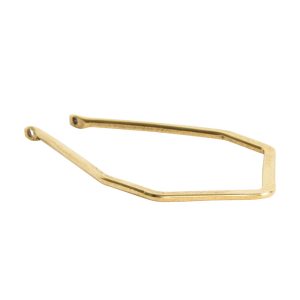 Wire Frame Open Diamond Long Double Hole<br>Anitque Gold