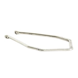 Wire Frame Open Diamond Long Double Hole<br>Anitque Silver