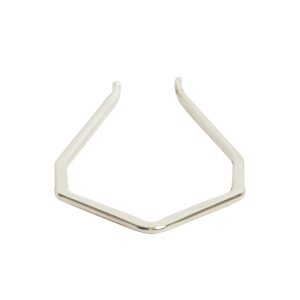 Wire Frame Open Diamond Long Double Hole<br>Sterling Silver Plate