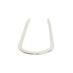 Wire Frame Open Horseshoe Long Double Hole<br>Sterling Silver Plate