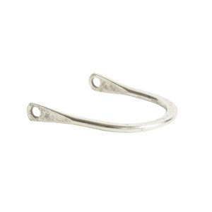 Wire Frame Open Horseshoe Short Double Hole<br>Anitque Silver