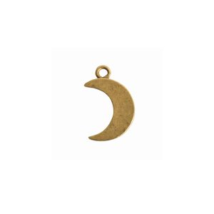 Mini Pendant Crescent Moon Single LoopAntique Gold