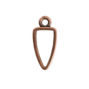 Open Pendant Small Arrowhead Single LoopAntique Copper