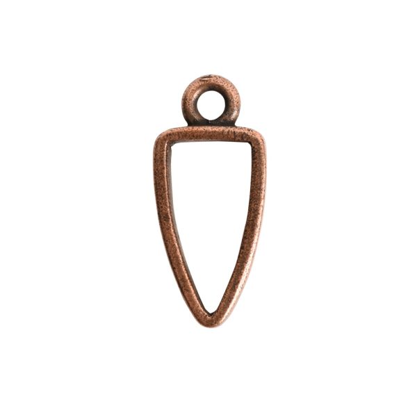 Open Pendant Small Arrowhead Single LoopAntique Copper