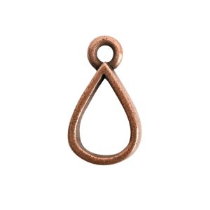 Open Pendant Small Drop Single Loop<br>Antique Copper
