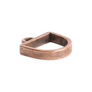Open Pendant Small Half Oval Single Loop<br>Antique Copper