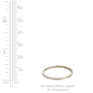 Ring Hammered Thin 6<br>Antique Silver