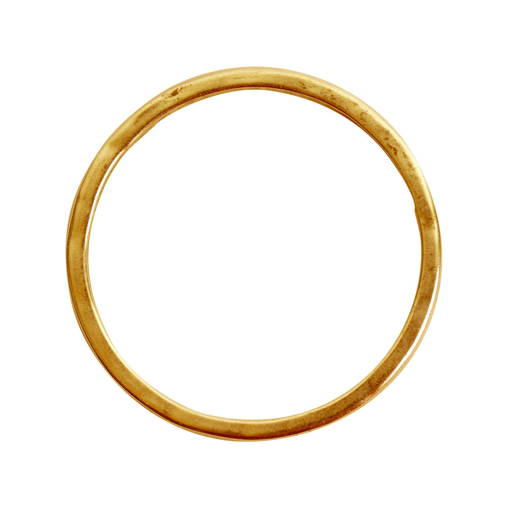Ring Hammered Thin 7Antique Gold