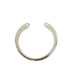 Wire Frame Open Circle Large Double Hole<br>Sterling Silver Plate