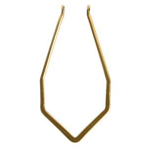 Wire Frame Open Diamond Long Double Hole<br>Antique Gold