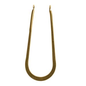 Wire Frame Open Horseshoe Long Double Hole<br>Antique Gold